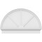 Ekena Millwork Half Round 3 Spoke Architectural Grade PVC Combination Pediment, 44"W x 28-3/4"H x 2-3/4"P PEDPC044X290HRO03 - alternate 3